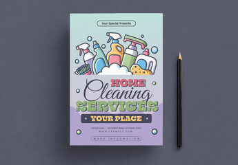 Cleaning Service Flyer Layout