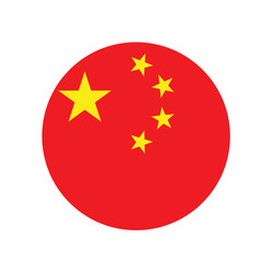 china flag button icon