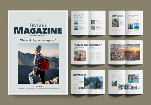 Travel Magazine Design Layout