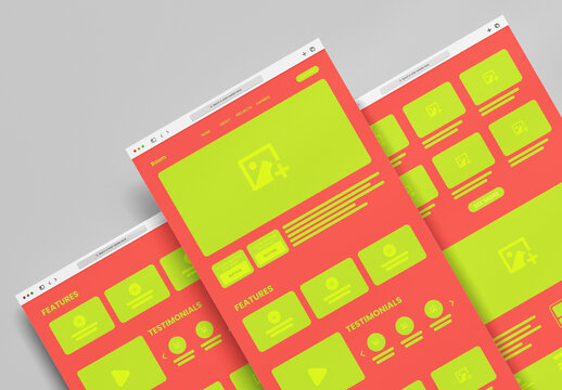 Website Wireframe Design Template