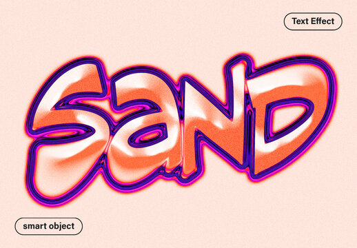 Vibrant Neon Graffiti Text Effect Template with Glossy Highlights and Bold Urban Typography