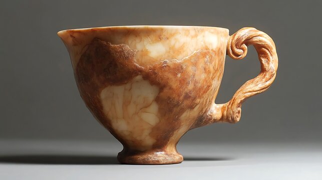 Tea cup shaped like an ancient Greek amphora