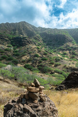 Mountain trail from Tarrafal to Ponta Preta lighthouse, Santiago island