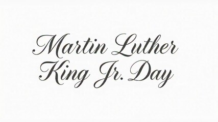 Martin Luther King Jr Day Text Graphic Celebration of Civil Rights Leader.