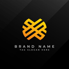 Abstract Monogram Logo Design Professional Branding