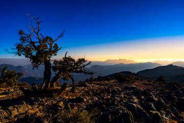 Dramatic Twilight View of Jabal Akhdar in the Al Hajar Mountains, Oman
