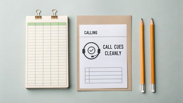 Flat Lay of Cue Sheets Pencils and Stopwatch with Timekeeping Elements