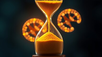 A glass figure standing firm against swirling winds, embodying resilience and strength.