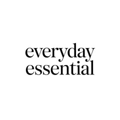 Minimalist everyday essential text outline font design concept