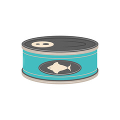 Colorful icon for fish canned food