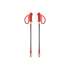 Colorful icon for trekking poles