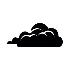 Black cloud silhouette icon.