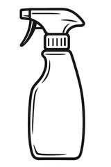 Versatile trigger spray bottle outline for various applications, including household cleaning, gardening, hair care, and professional sanitizing. Ideal for DIY solutions, water misting