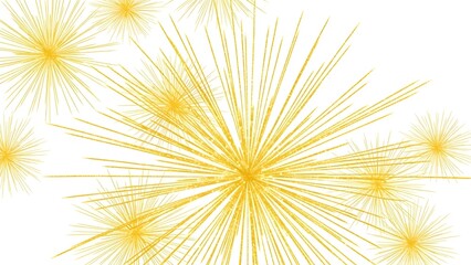 Fototapeta premium High Fidelity Golden Burst Graphic Isolated