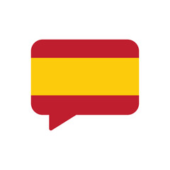 spain flag speech bubble icon