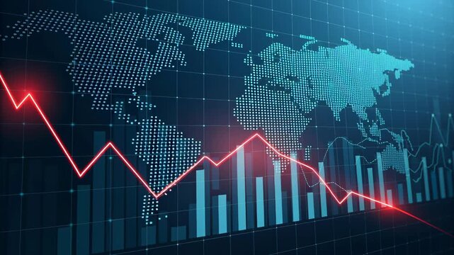 Global market chart showing capital gains tax impact business goals finance investment profit economy accounting wealth growth strategy money market income capital gains tax business goals finance