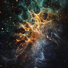 Radiant plasma dancing across cosmic void high resolution picture