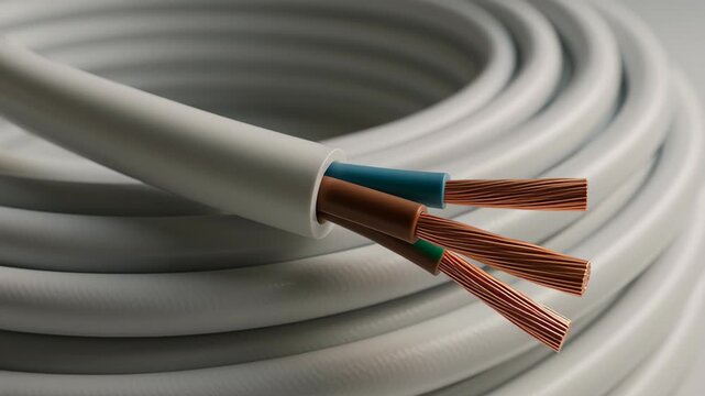 High Quality Electric Cable with Copper Wires for Reliable Power Connection and Voltage Control in Industry Applications, Optimal Protection and System Performance