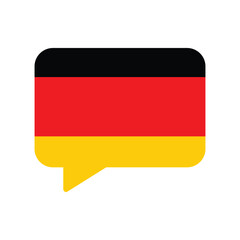 german flag speech bubble icon