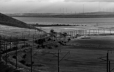 view of the sea from the top of the mountain
