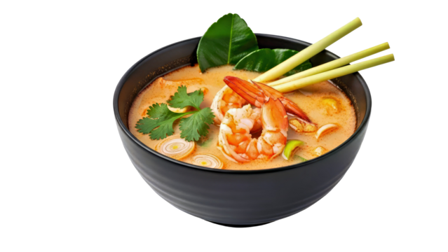 Delicious Tom Yum Soup with Shrimp, Lemongrass, and Kaffir Lime