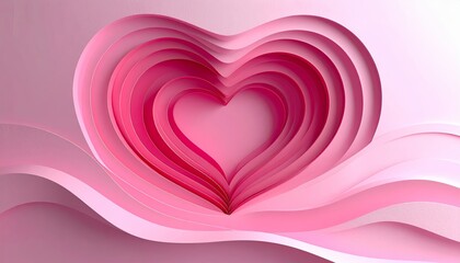 Pink hearts vector illustration on a romantic Valentine's Day background card for love and wedding celebration design