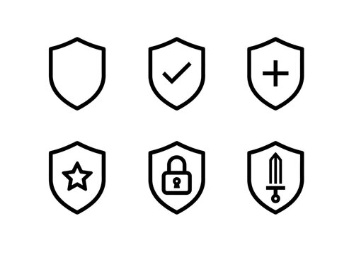 Basic Shield Shield with Checkmark Shield with Cross Shield with Star Security Icons