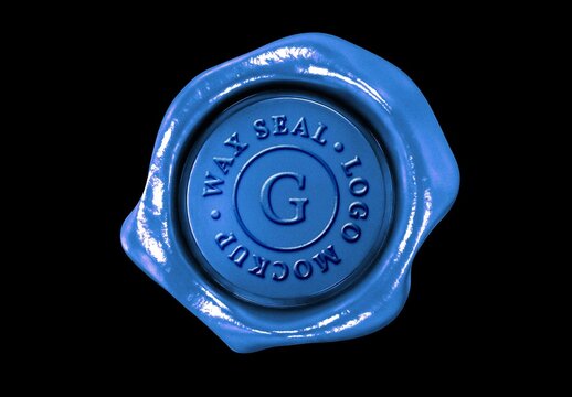 Wax Seal Vintage Logo Mockup