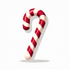 Icon of a classic red and white striped candy cane, a traditional sweet treat often associated with holiday celebrations and festive decorations during the winter season