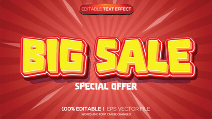 3d text effect offer sale theme