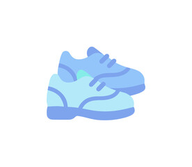 Simple Flat Style Running Shoes Icon Design with Clean Appearance
