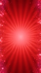 Vibrant Red Burst with Sparkling Bokeh Lights Background.