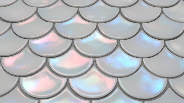 Iridescent Scales Seamlessly Tiling in an Abstract Motion Background