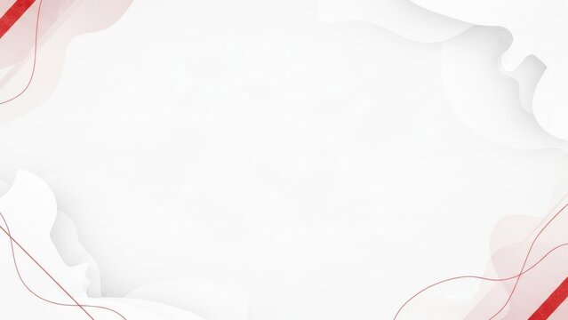 Abstract white and red liquid shapes with a white background.