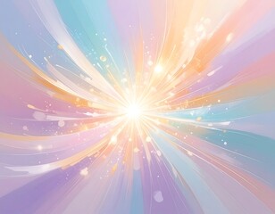 Obraz premium Abstract burst of light, radiating colorful rays and a soft, glowing center