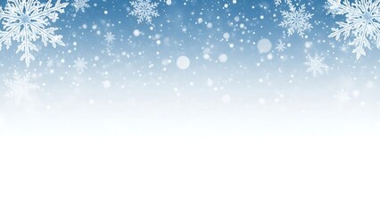 Winter holiday background with falling snow and snowflakes.