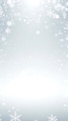 Winter Wonderland Snowflakes Falling Background with Sparkling Light and Frosty Atmosphere.