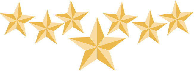 Christmas Golden Star Icon Set Festive Gold Star Symbols for Holiday Design