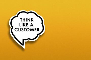 A white speech bubble with the message 