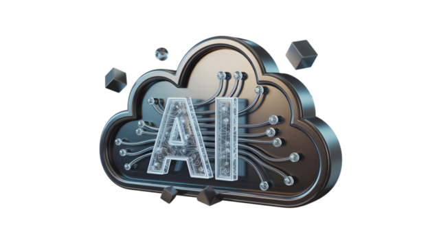 Futuristic AI cloud computing, modern technology of artificial intelligence concept - Powered by Adobe