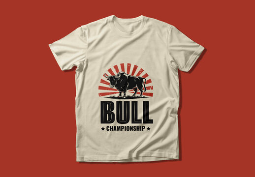 Bull T Shirt Design Template