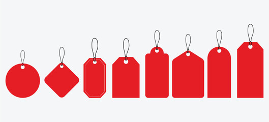 Premium Red Tag Shapes for Labels, Packaging & Merch &ndash; Free PNG & Vector Download