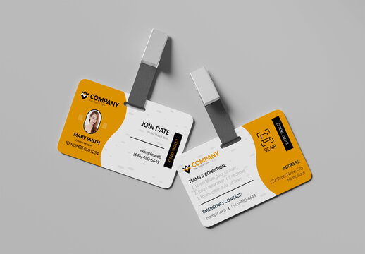 Corporate ID Card Template Layout