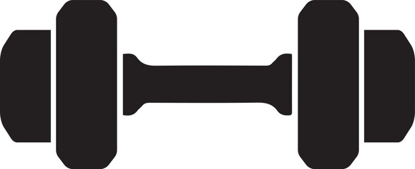 Gym dumbbell silhouette vector art design