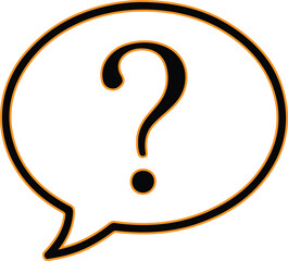 Question mark inside a speech bubble icon