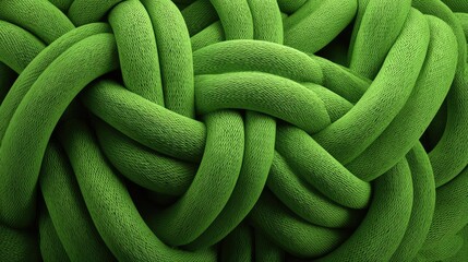 Intricate Green Knotted Design Pattern