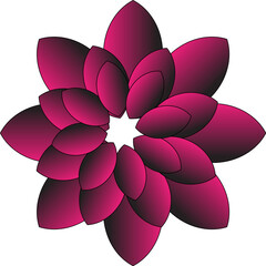 red flower vector