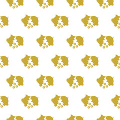 Broken piggy bank seamless pattern isolated on white background