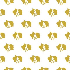 Broken piggy bank seamless pattern isolated on white background