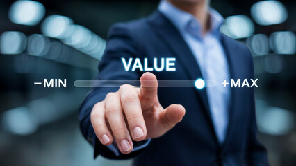 Maximize business value with modern technology interface, perfect for demonstrating growth and optimization, offering a dynamic and innovative concept